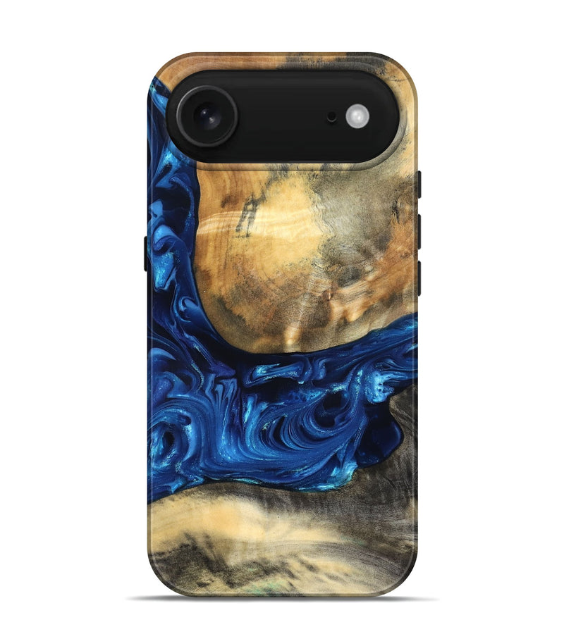 iPhone 17 Air Wood Live Edge Phone Case - Mame (Blue, 821338)