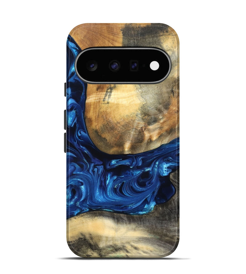 Pixel 11 Wood Live Edge Phone Case - Mame (Blue, 821338)