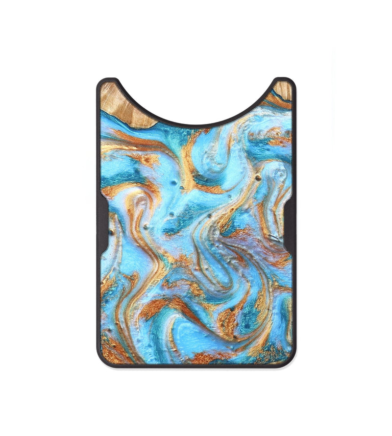 Alloy Wood Wallet - Marlin (Teal & Gold, 821341)