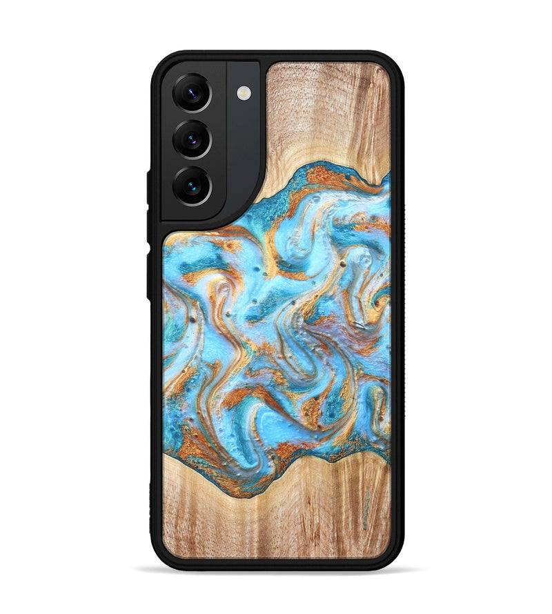 Galaxy S22 Plus Wood Phone Case - Marlin (Teal & Gold, 821341)