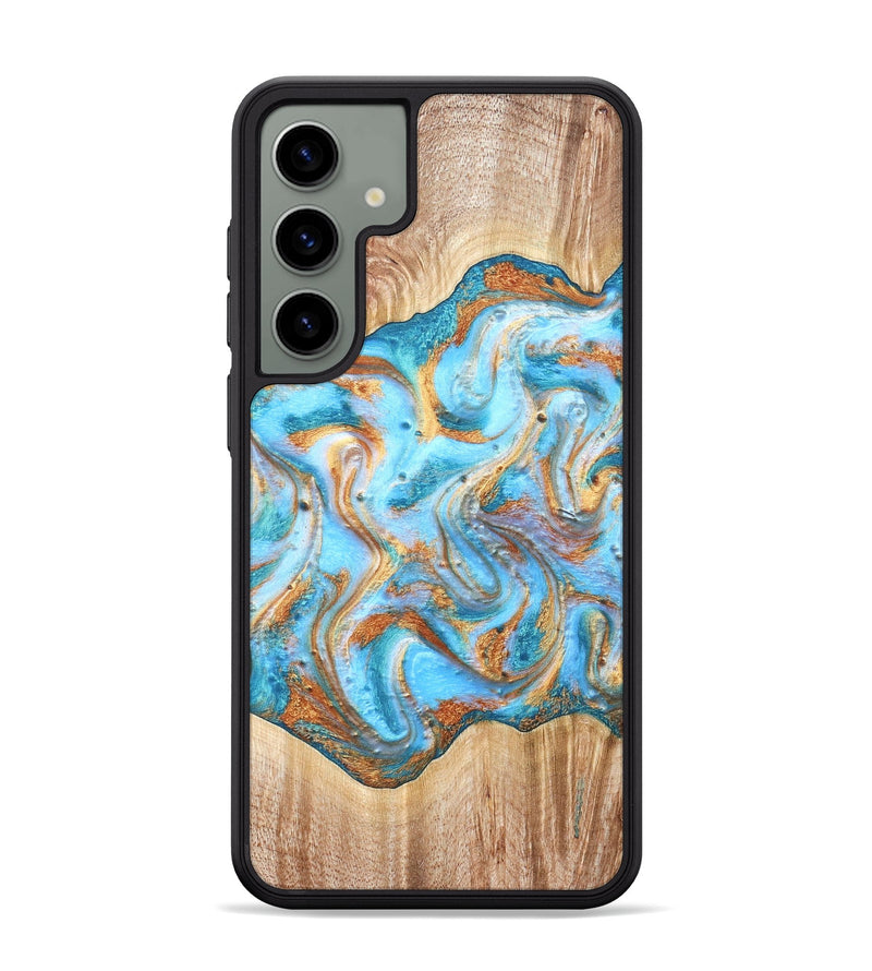 Galaxy S24 Plus Wood Phone Case - Marlin (Teal & Gold, 821341)