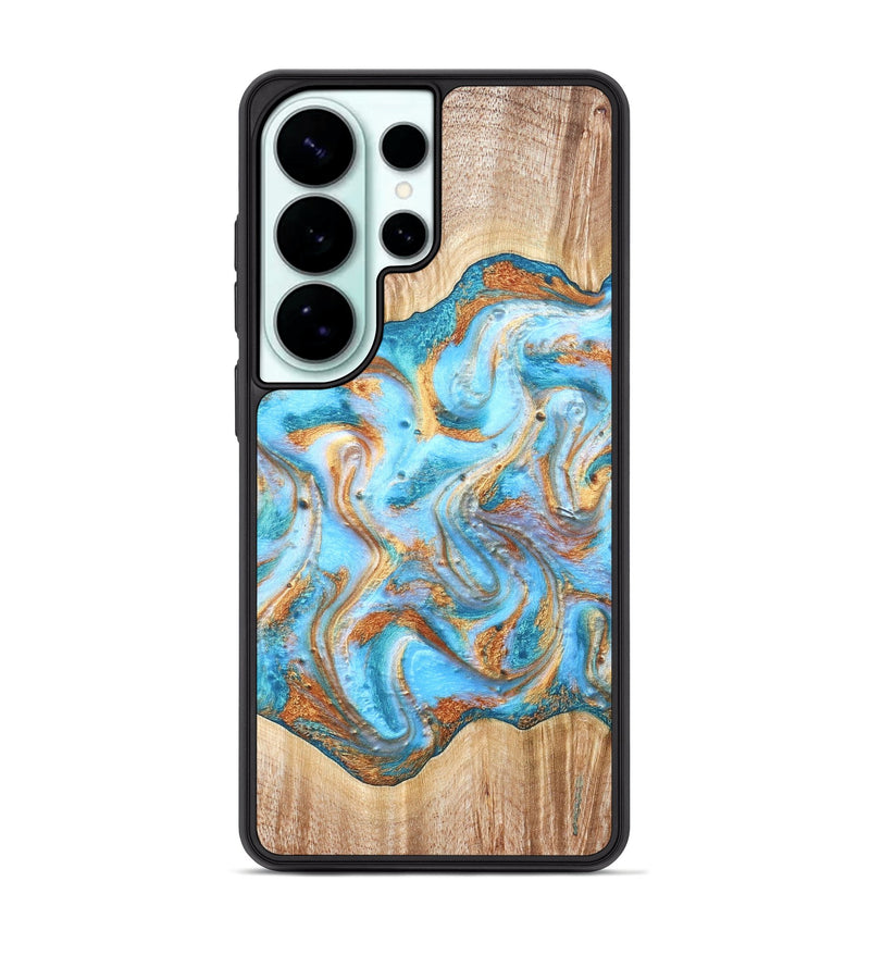 Galaxy S26 Ultra Wood Phone Case - Marlin (Teal & Gold, 821341)