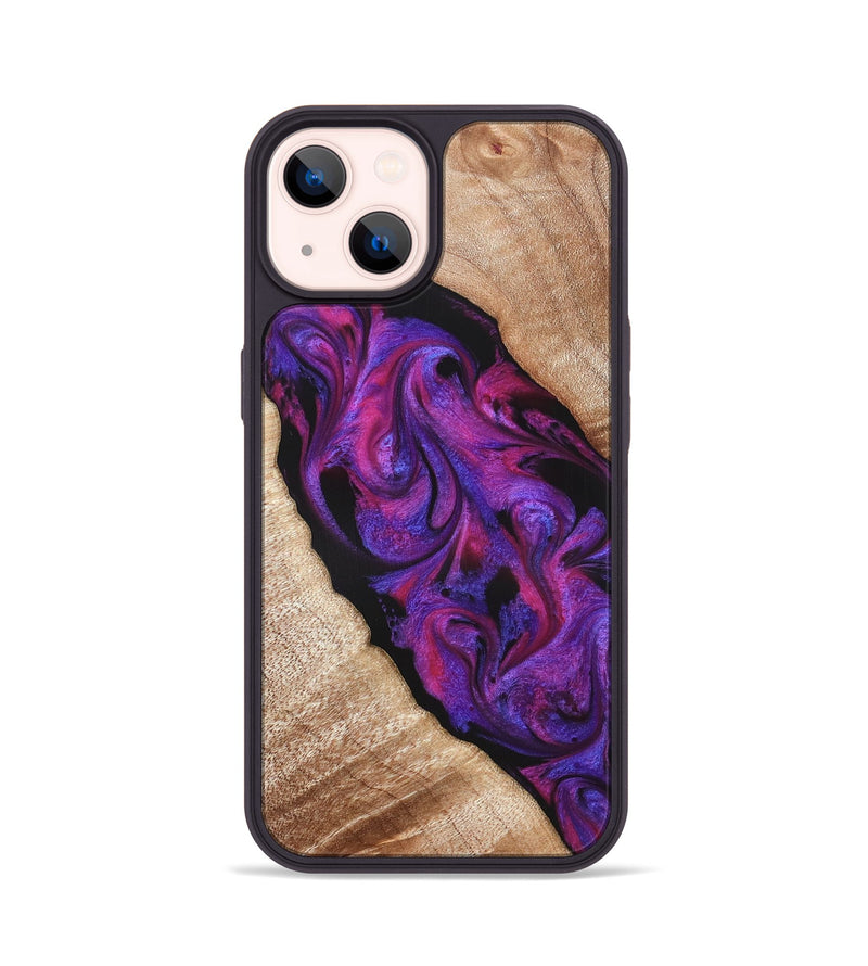iPhone 14 Wood Phone Case - Daryl (Purple, 821349)