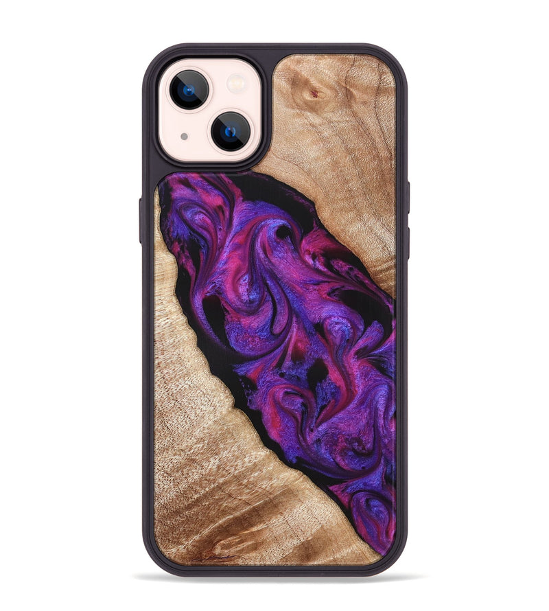 iPhone 14 Plus Wood Phone Case - Daryl (Purple, 821349)