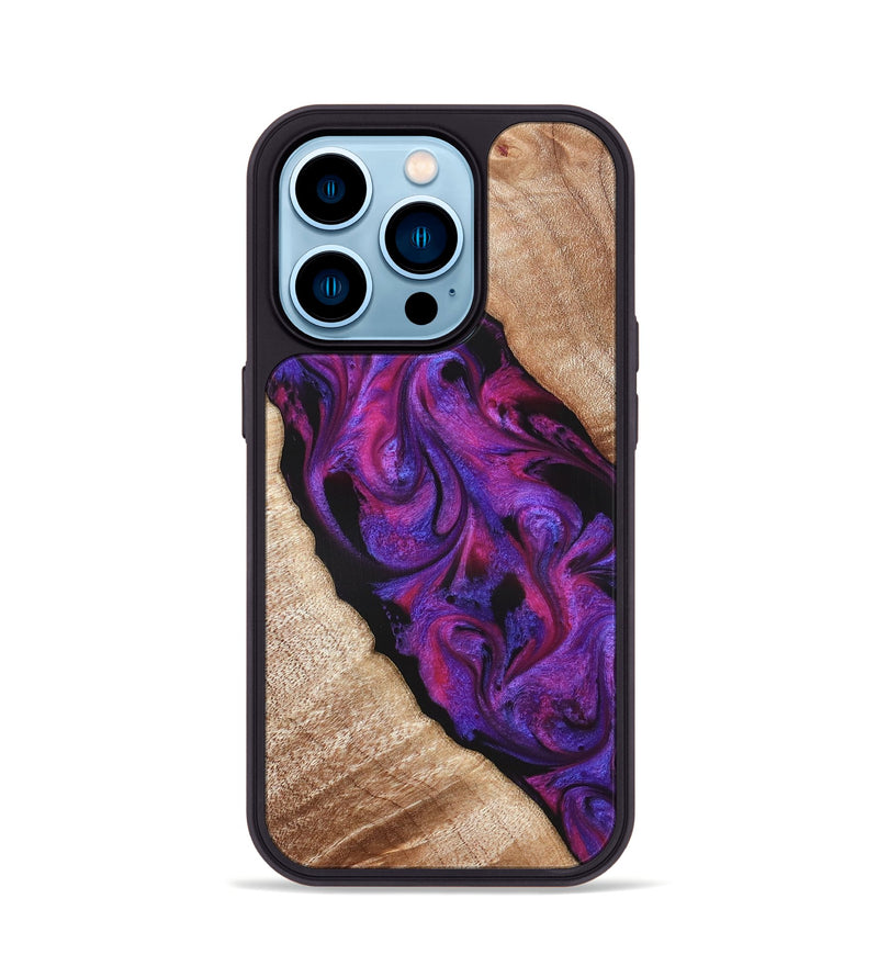 iPhone 14 Pro Wood Phone Case - Daryl (Purple, 821349)