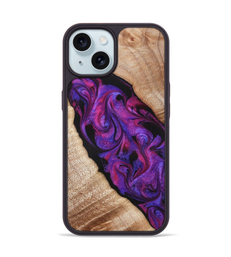 iPhone 15 Wood Phone Case - Daryl (Purple, 821349)
