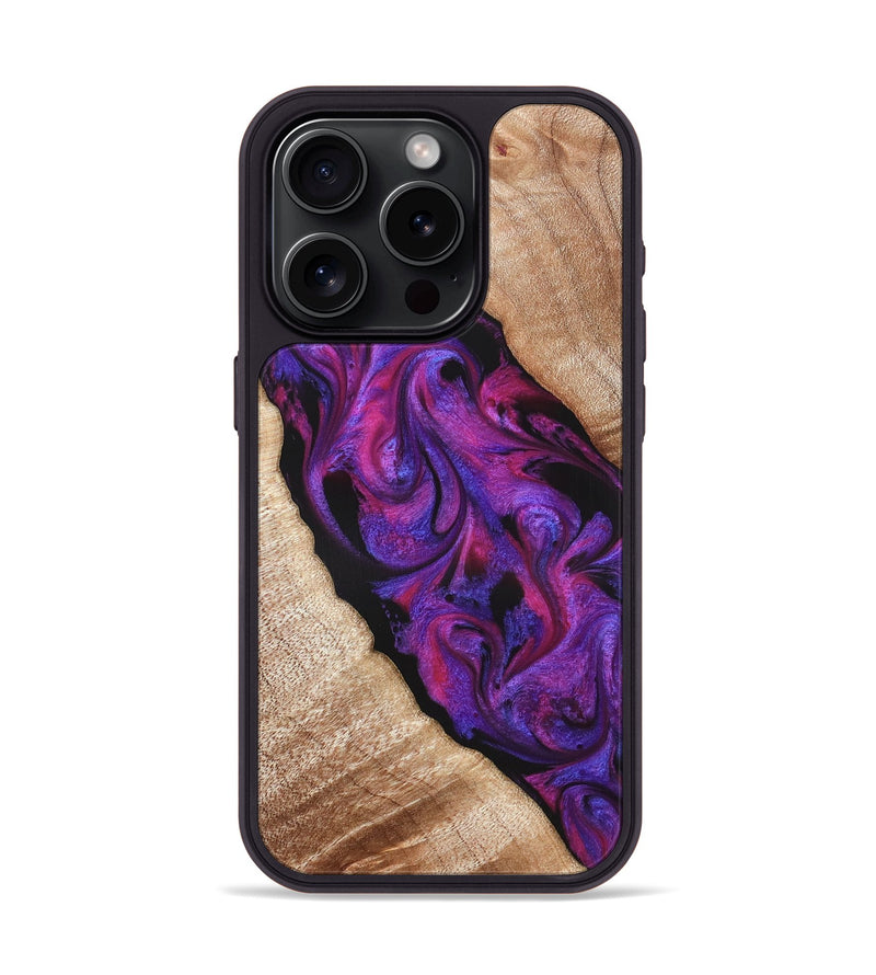 iPhone 15 Pro Wood Phone Case - Daryl (Purple, 821349)