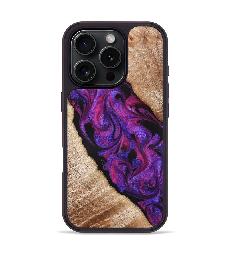 iPhone 16 Pro Wood Phone Case - Daryl (Purple, 821349)