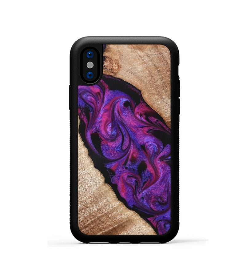 iPhone Xs Wood Phone Case - Daryl (Purple, 821349)