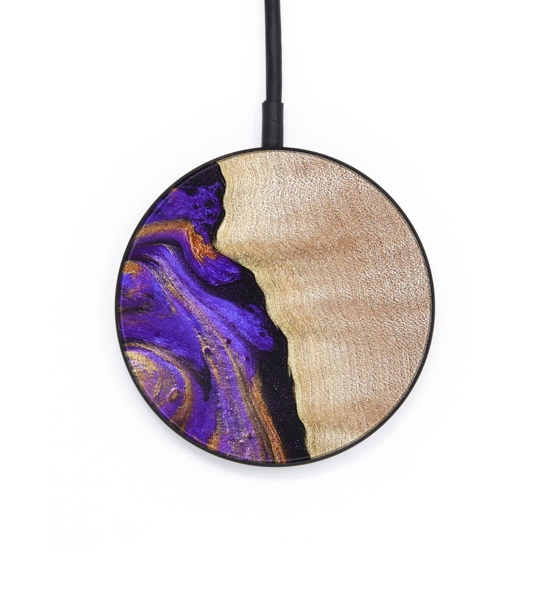 Circle Wood Wireless Charger - Jewel (Purple, 821350)