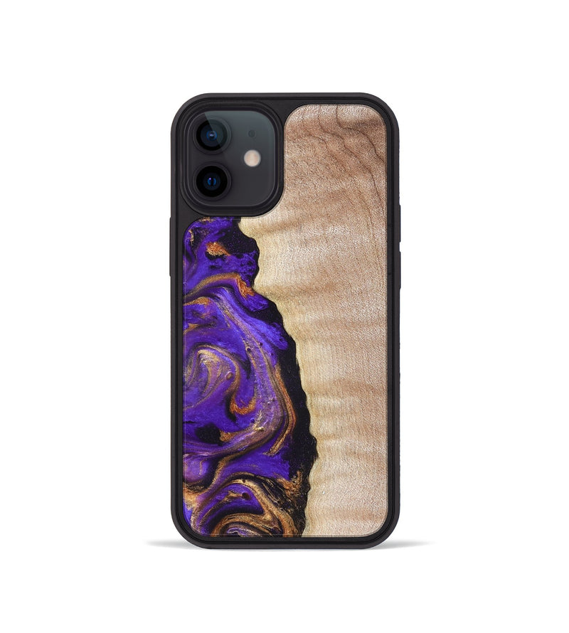 iPhone 12 mini Wood Phone Case - Jewel (Purple, 821350)