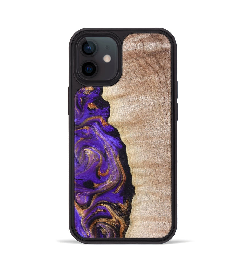 iPhone 12 Wood Phone Case - Jewel (Purple, 821350)