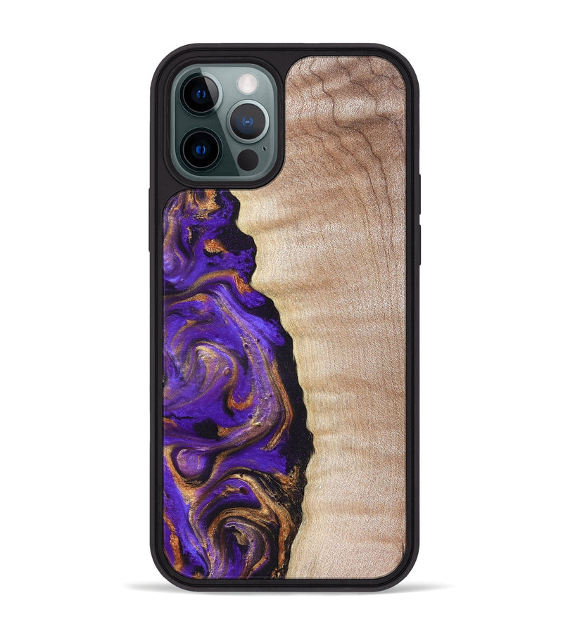 iPhone 12 Pro Max Wood Phone Case - Jewel (Purple, 821350)