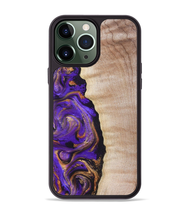 iPhone 13 Pro Max Wood Phone Case - Jewel (Purple, 821350)
