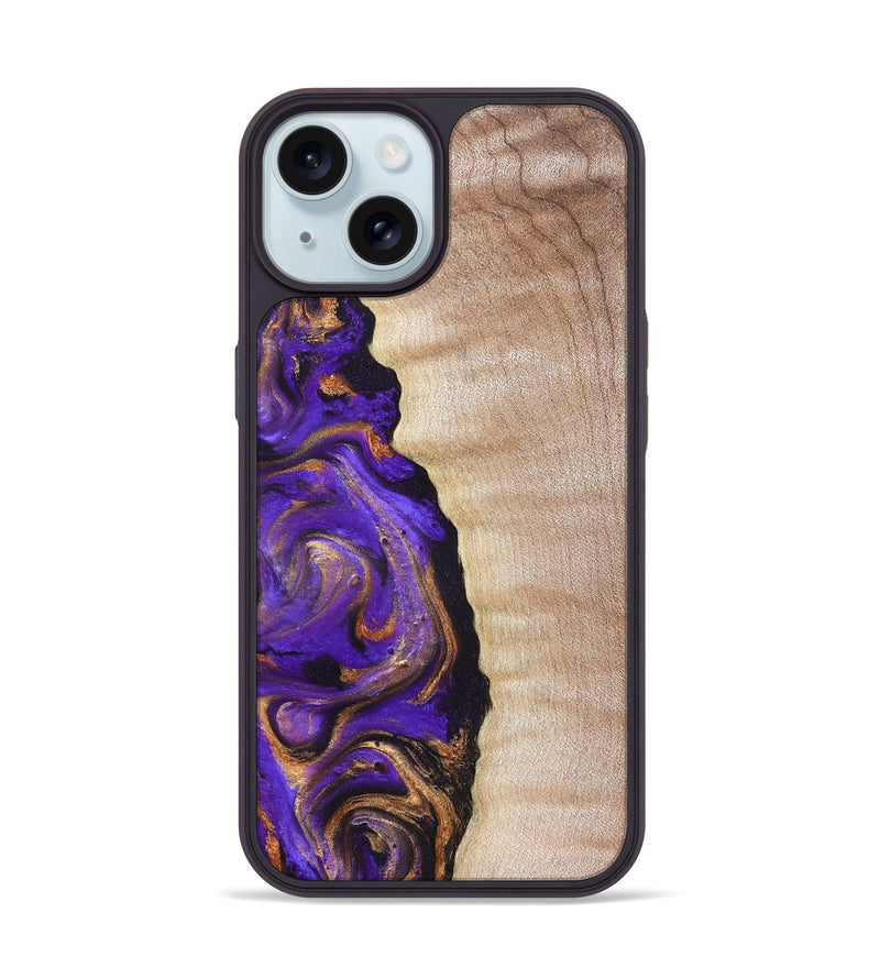 iPhone 15 Wood Phone Case - Jewel (Purple, 821350)
