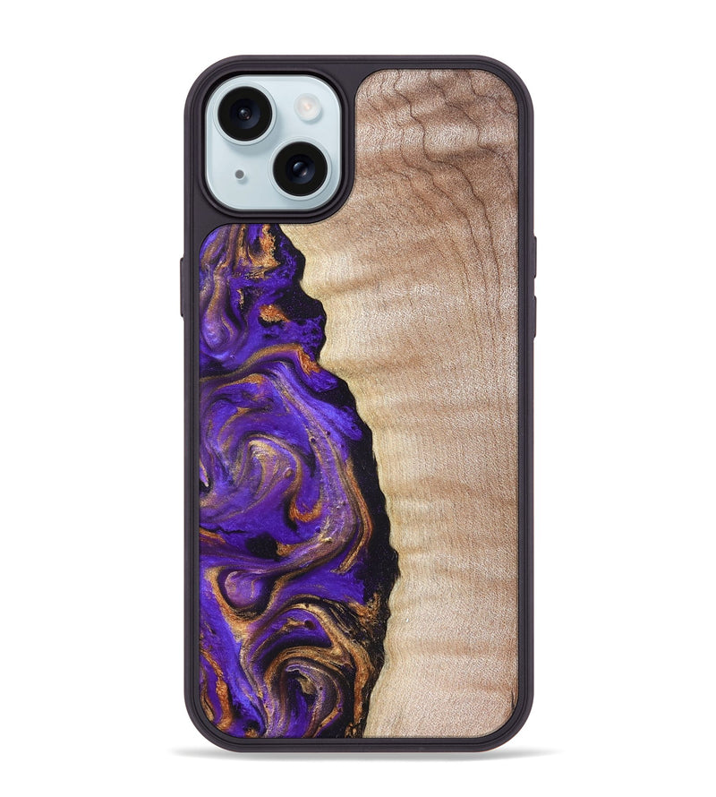 iPhone 15 Plus Wood Phone Case - Jewel (Purple, 821350)