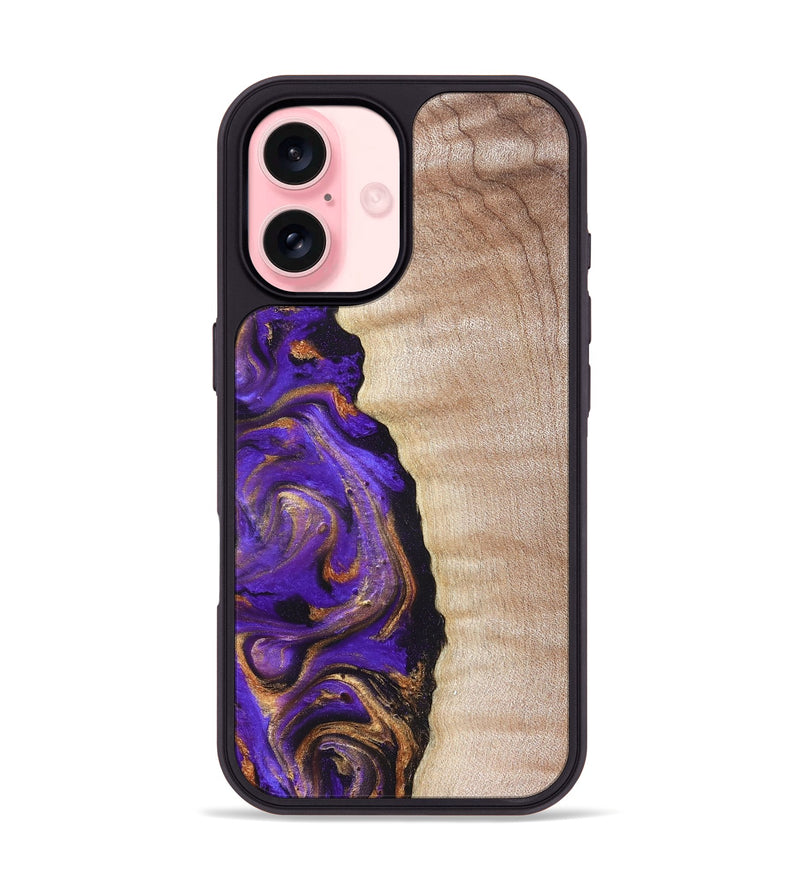 iPhone 16 Wood Phone Case - Jewel (Purple, 821350)