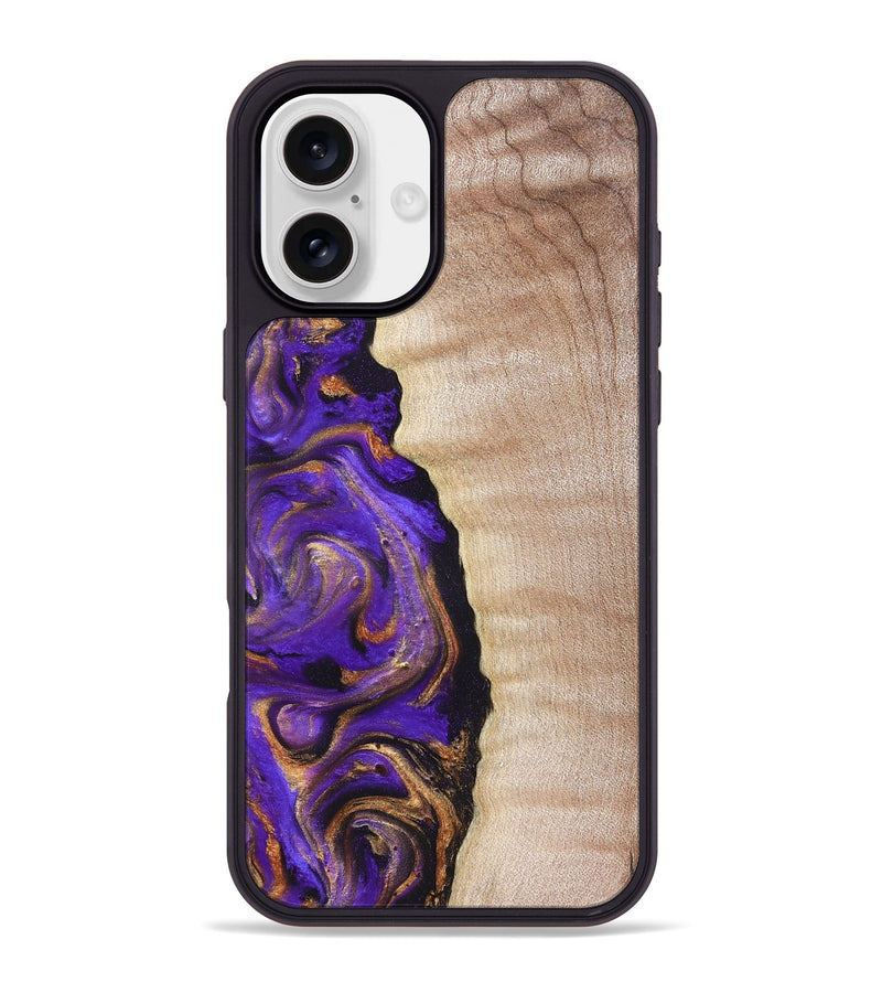 iPhone 16 Plus Wood Phone Case - Jewel (Purple, 821350)
