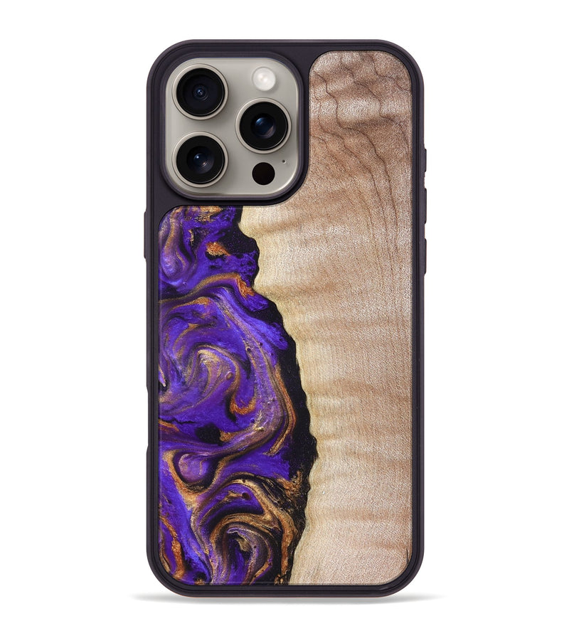 iPhone 16 Pro Max Wood Phone Case - Jewel (Purple, 821350)