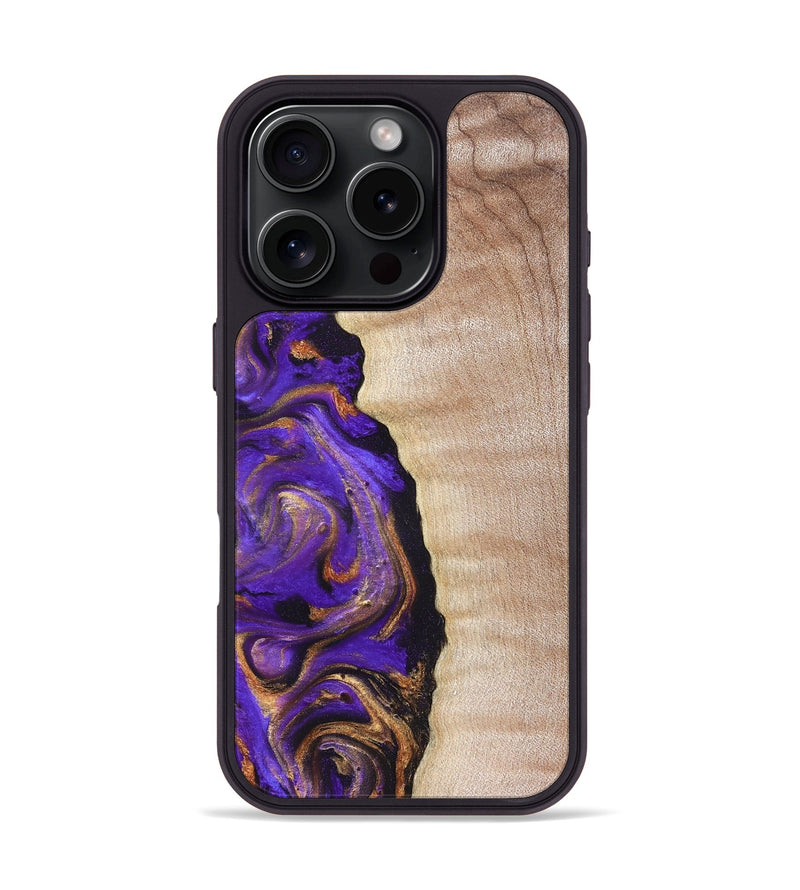 iPhone 16 Pro Wood Phone Case - Jewel (Purple, 821350)