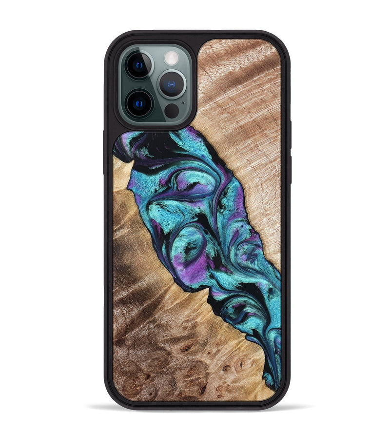 iPhone 12 Pro Max Wood Phone Case - Neil (Purple, 821351)