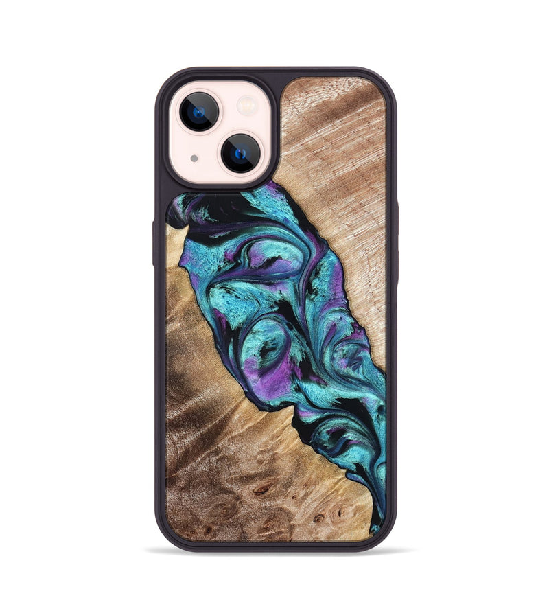 iPhone 14 Wood Phone Case - Neil (Purple, 821351)