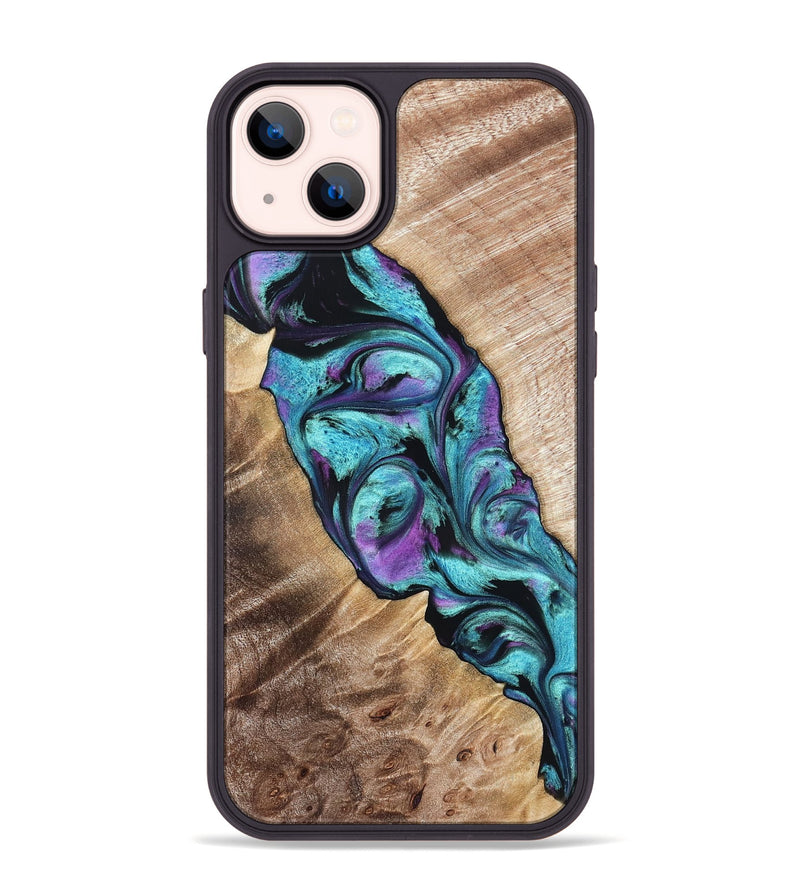 iPhone 14 Plus Wood Phone Case - Neil (Purple, 821351)