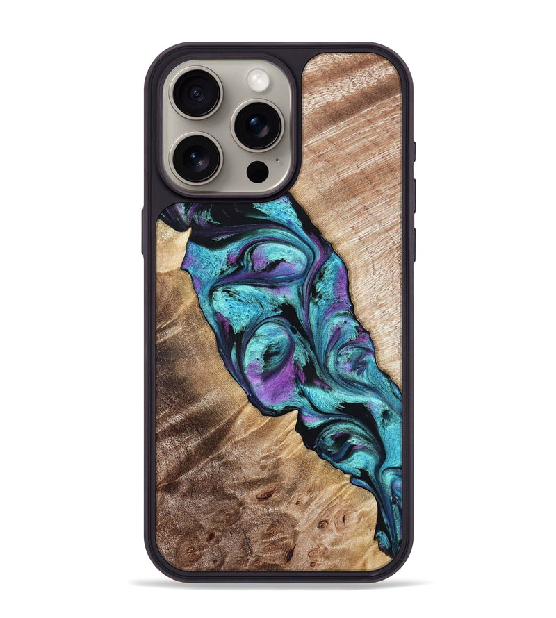 iPhone 15 Pro Max Wood Phone Case - Neil (Purple, 821351)