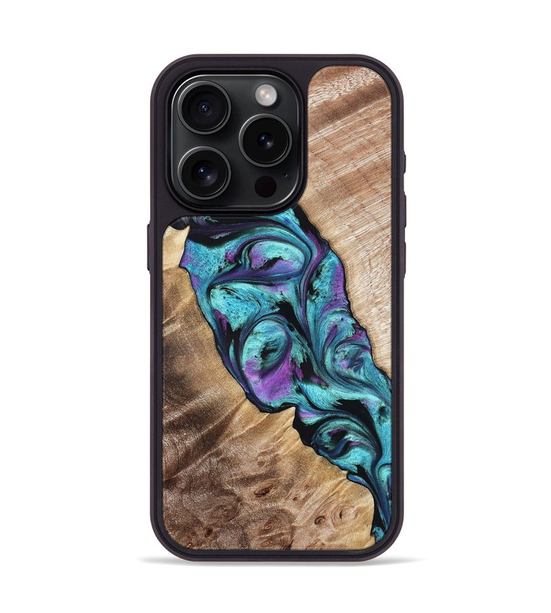 iPhone 15 Pro Wood Phone Case - Neil (Purple, 821351)