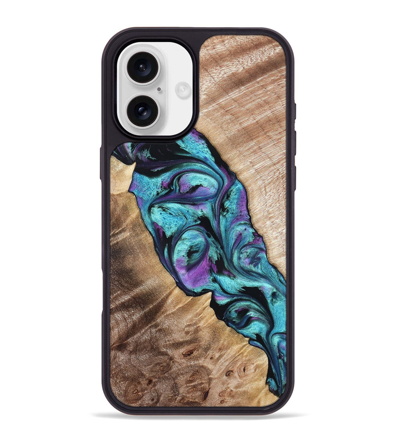 iPhone 16 Plus Wood Phone Case - Neil (Purple, 821351)