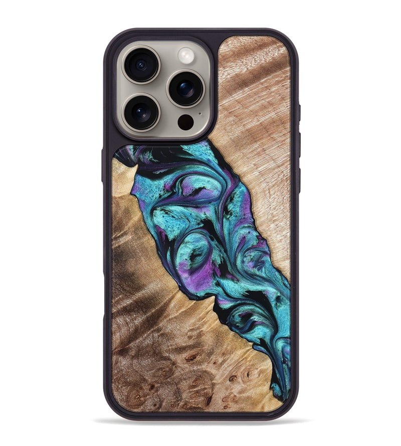 iPhone 16 Pro Max Wood Phone Case - Neil (Purple, 821351)