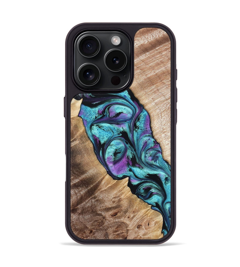 iPhone 16 Pro Wood Phone Case - Neil (Purple, 821351)