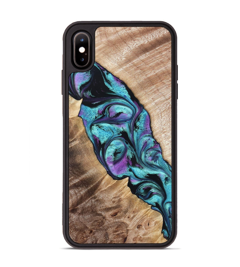 iPhone Xs Max Wood Phone Case - Neil (Purple, 821351)