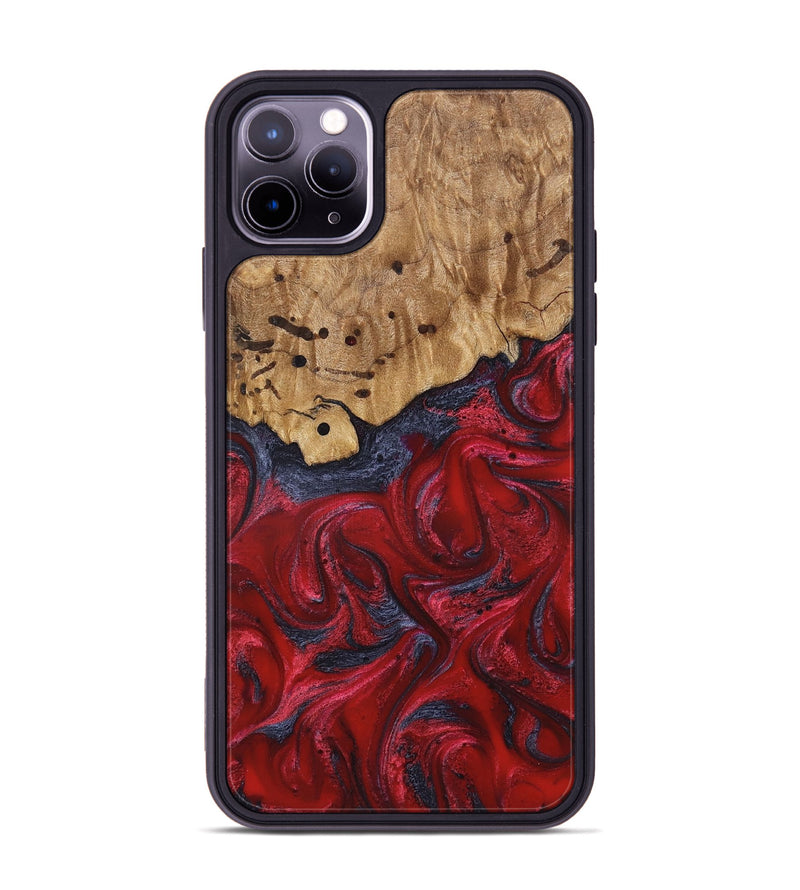 iPhone 11 Pro Max Wood Phone Case - Fritz (Red, 821353)
