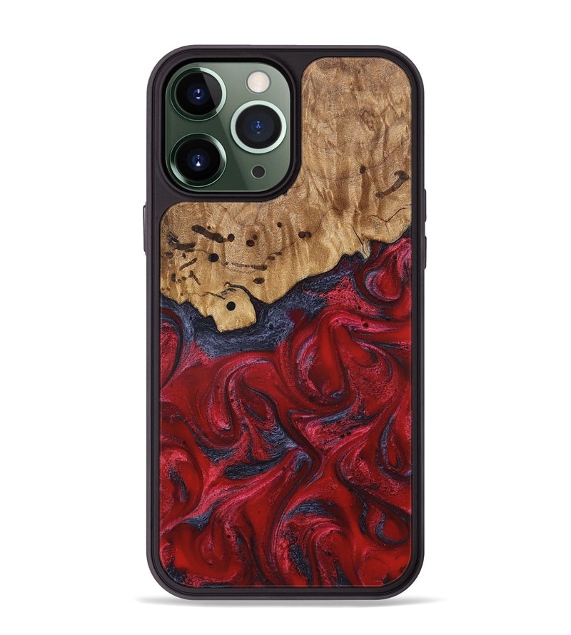 iPhone 13 Pro Max Wood Phone Case - Fritz (Red, 821353)