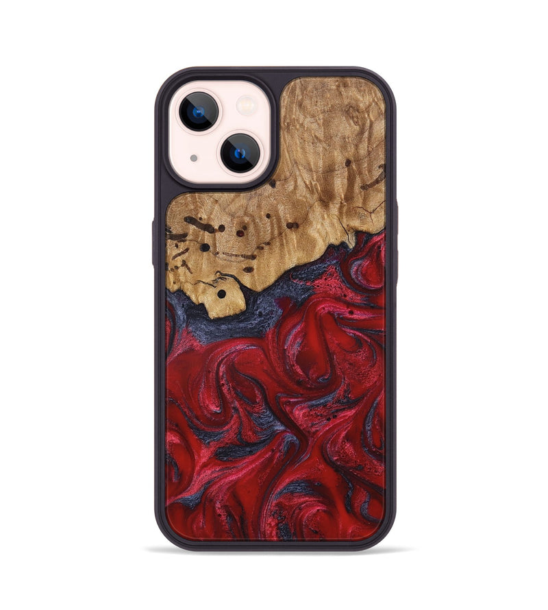iPhone 14 Wood Phone Case - Fritz (Red, 821353)
