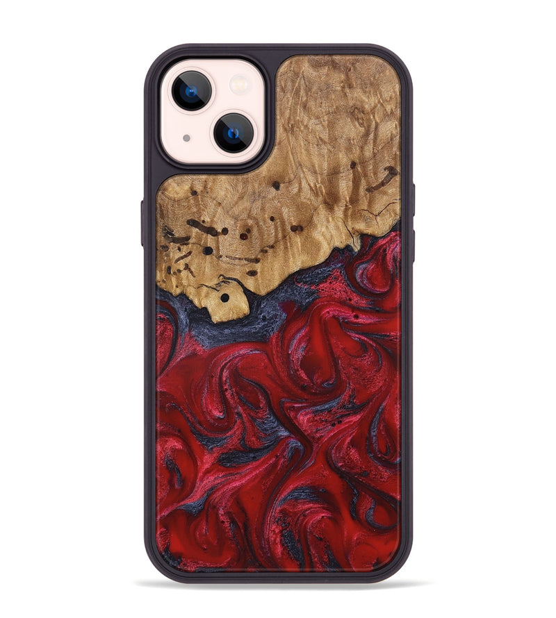 iPhone 14 Plus Wood Phone Case - Fritz (Red, 821353)