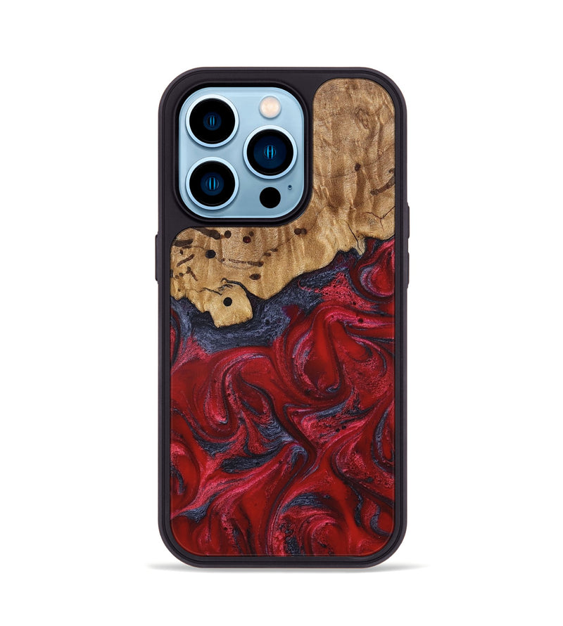 iPhone 14 Pro Wood Phone Case - Fritz (Red, 821353)