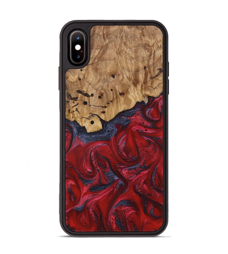 iPhone Xs Max Wood Phone Case - Fritz (Red, 821353)