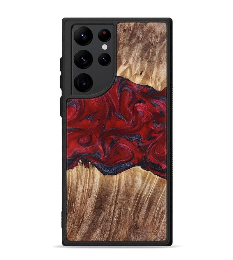 Galaxy S22 Ultra Wood Phone Case - Kalani (Red, 821354)