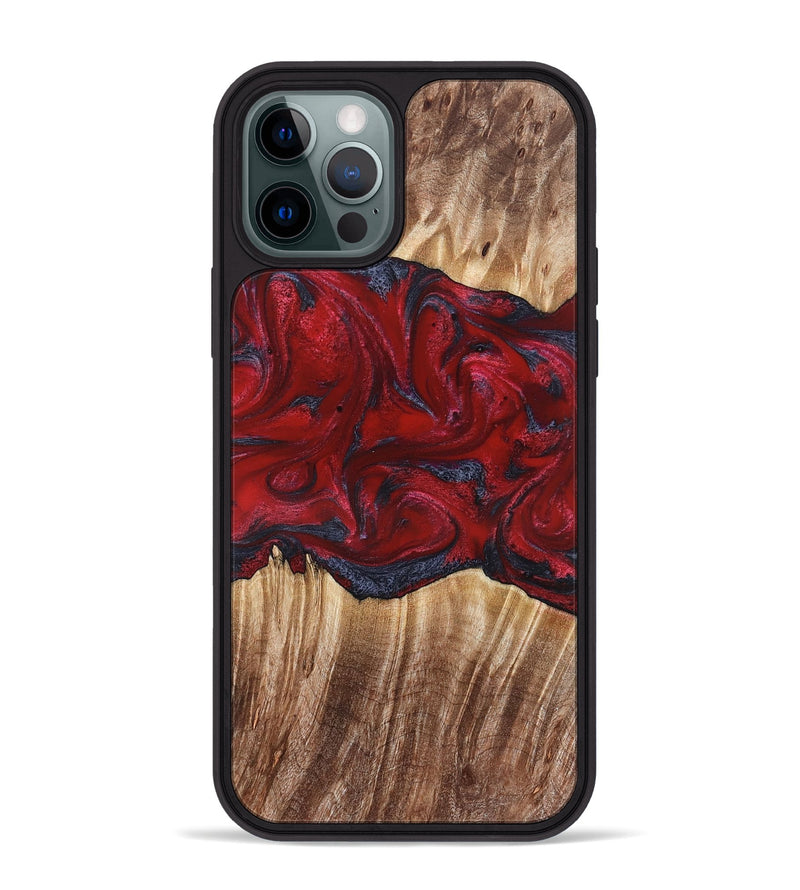 iPhone 12 Pro Max Wood Phone Case - Kalani (Red, 821354)