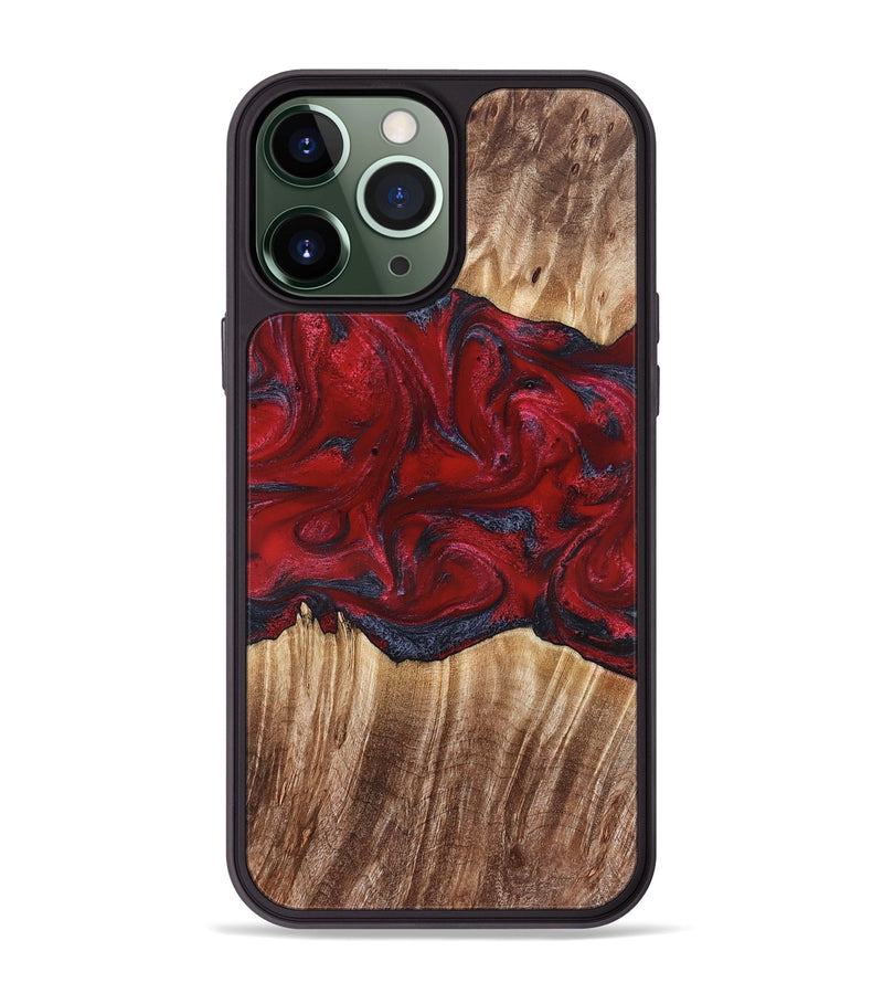 iPhone 13 Pro Max Wood Phone Case - Kalani (Red, 821354)
