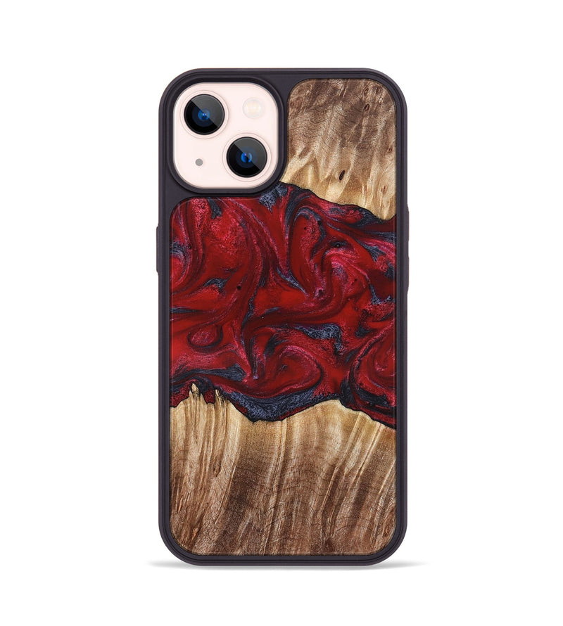 iPhone 14 Wood Phone Case - Kalani (Red, 821354)