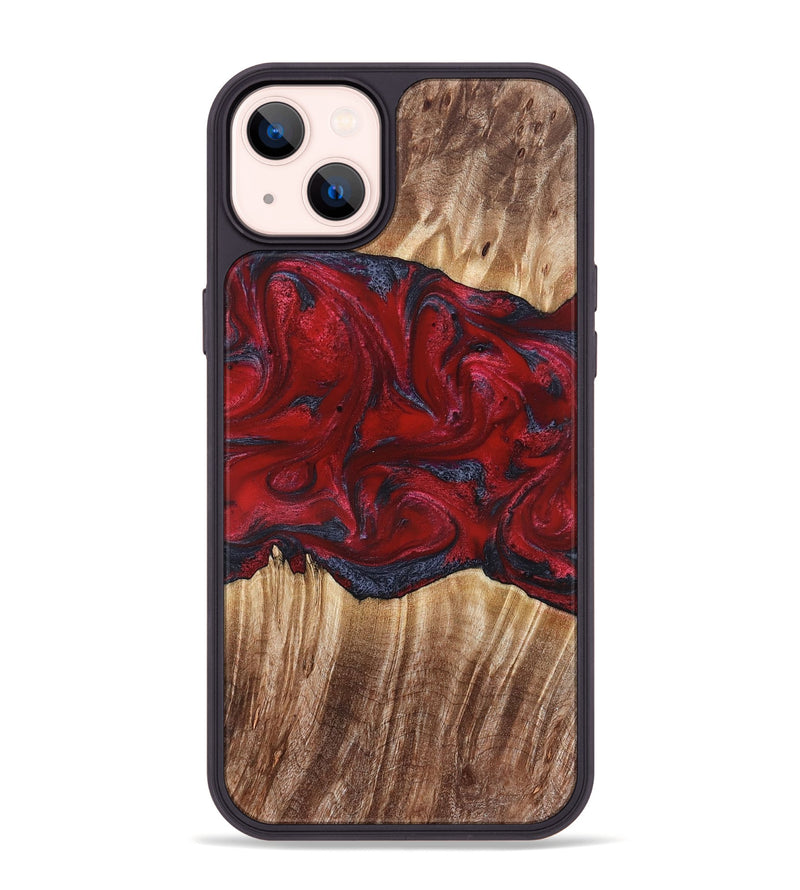 iPhone 14 Plus Wood Phone Case - Kalani (Red, 821354)