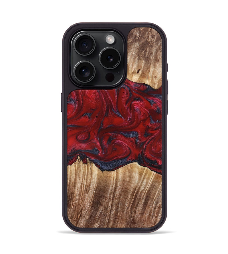iPhone 15 Pro Wood Phone Case - Kalani (Red, 821354)