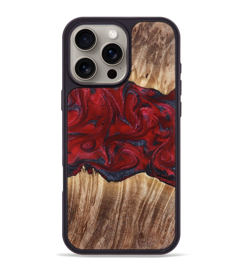 iPhone 16 Pro Max Wood Phone Case - Kalani (Red, 821354)