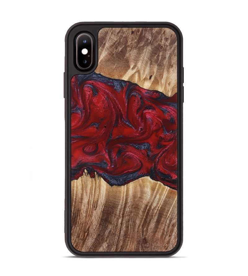 iPhone Xs Max Wood Phone Case - Kalani (Red, 821354)