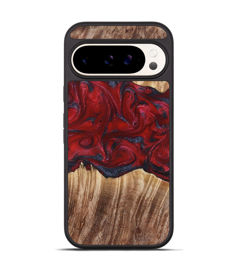 Pixel 9 Wood Phone Case - Kalani (Red, 821354)