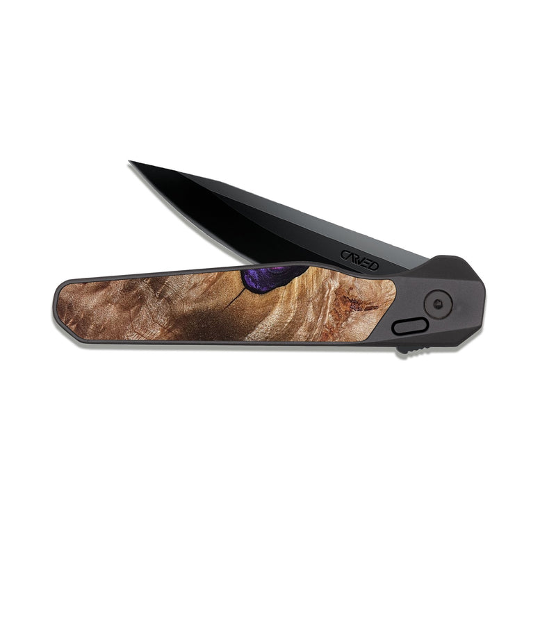 EDC Dark Slate Wood Pocket Knife - Dorothy (Red, 821356)