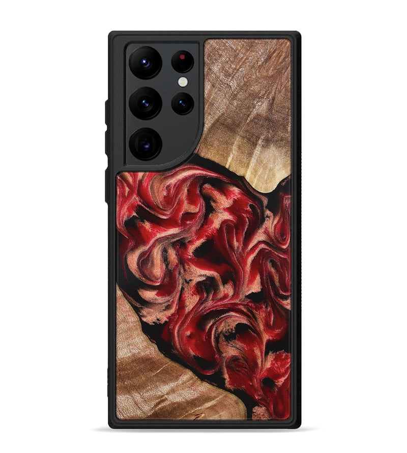Galaxy S22 Ultra Wood Phone Case - Kadeem (Red, 821357)